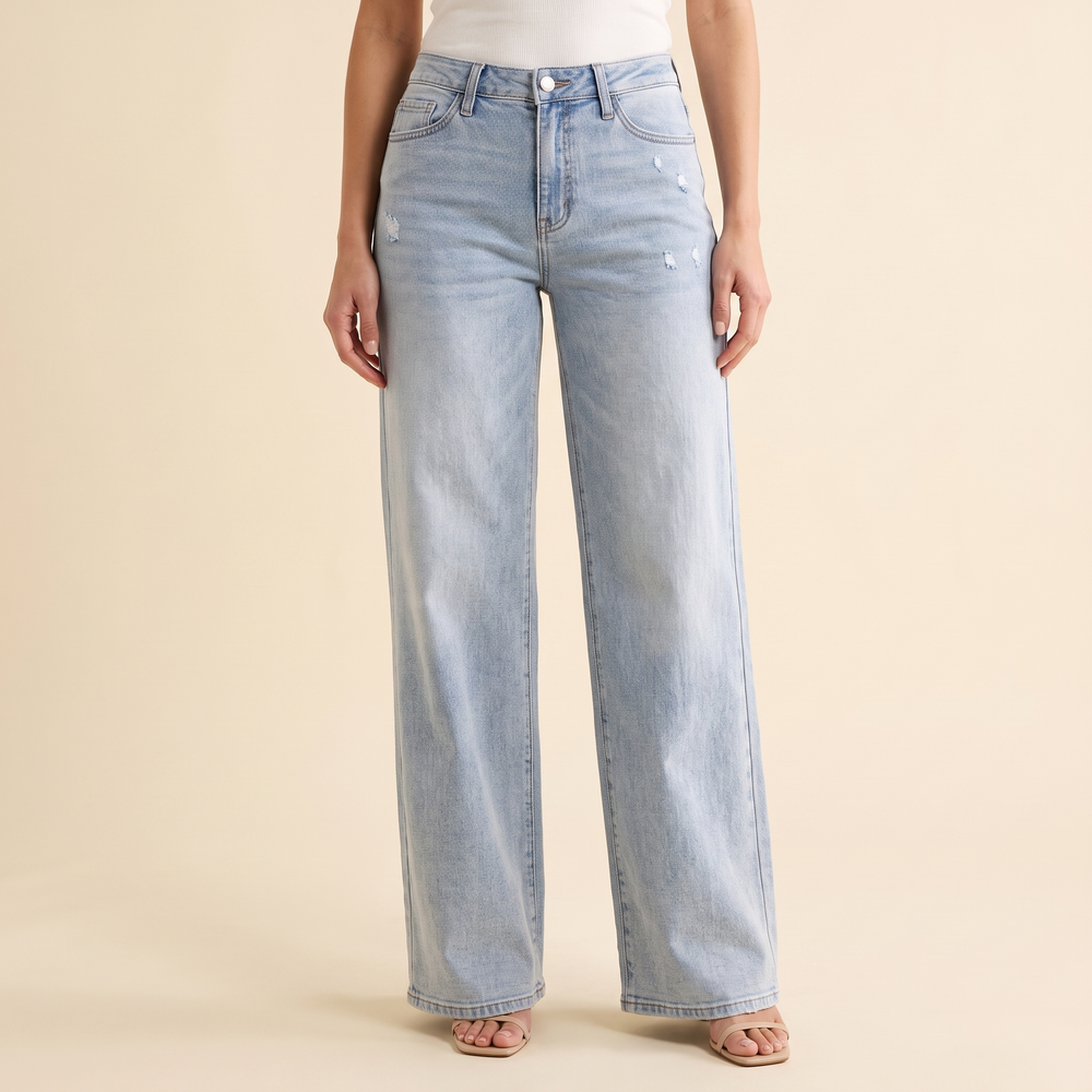 Mid-Rise Baggy Wide-Leg Jeans